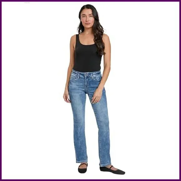 Premium Stretch Bootcut Jeans, Mid-Rise, Flattering Fit, All-Day Comfort